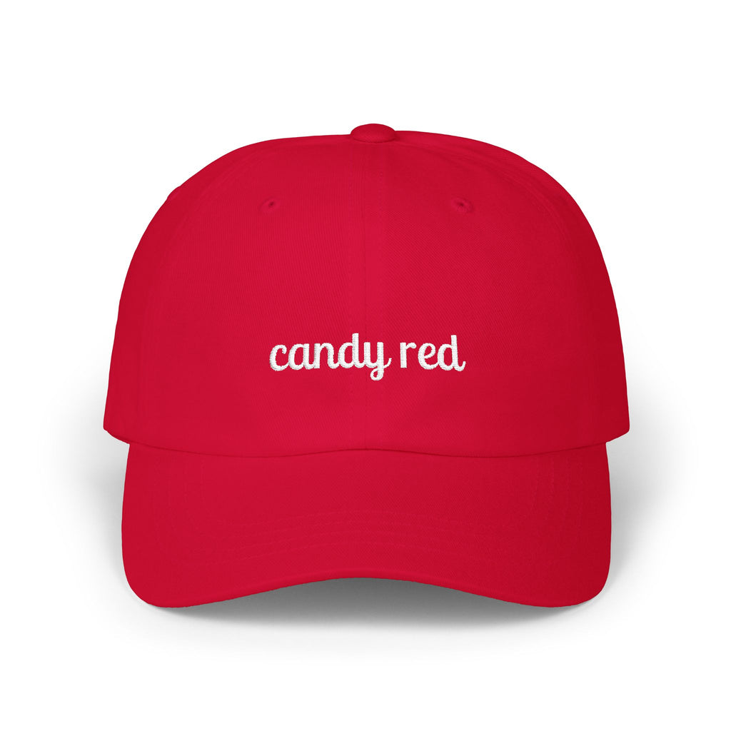 Classic Cap — "candy red" Embroidered Red Baseball Hat