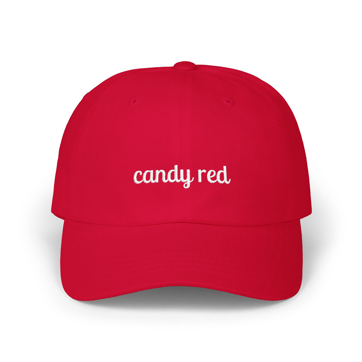 Classic Cap — "candy red" Embroidered Red Baseball Hat