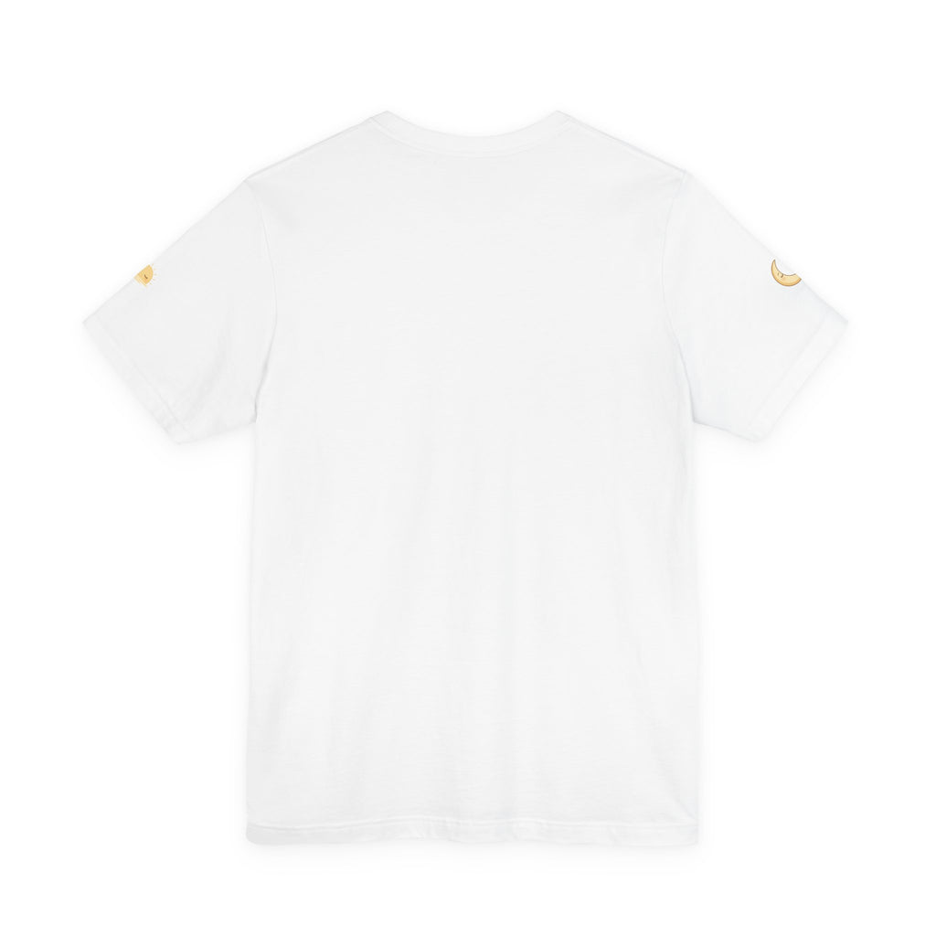 White Photo Portrait Tee — Square Close-Up Graphic T-Shirt