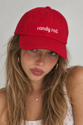 Classic Cap — "candy red" Embroidered Red Baseball Hat