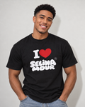 i love selina mour tee black
