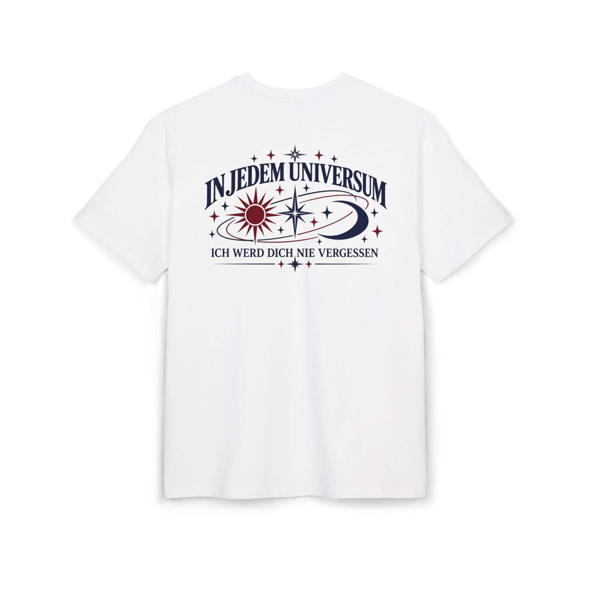 Astrology Graphic Tee — “In Jedem Universum / Ich werd dich nie vergessen” Oversized T‑Shirt