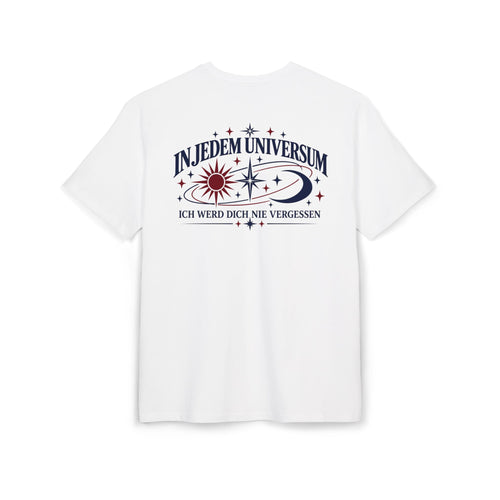Astrology Graphic Tee — “In Jedem Universum / Ich werd dich nie vergessen” Oversized T‑Shirt