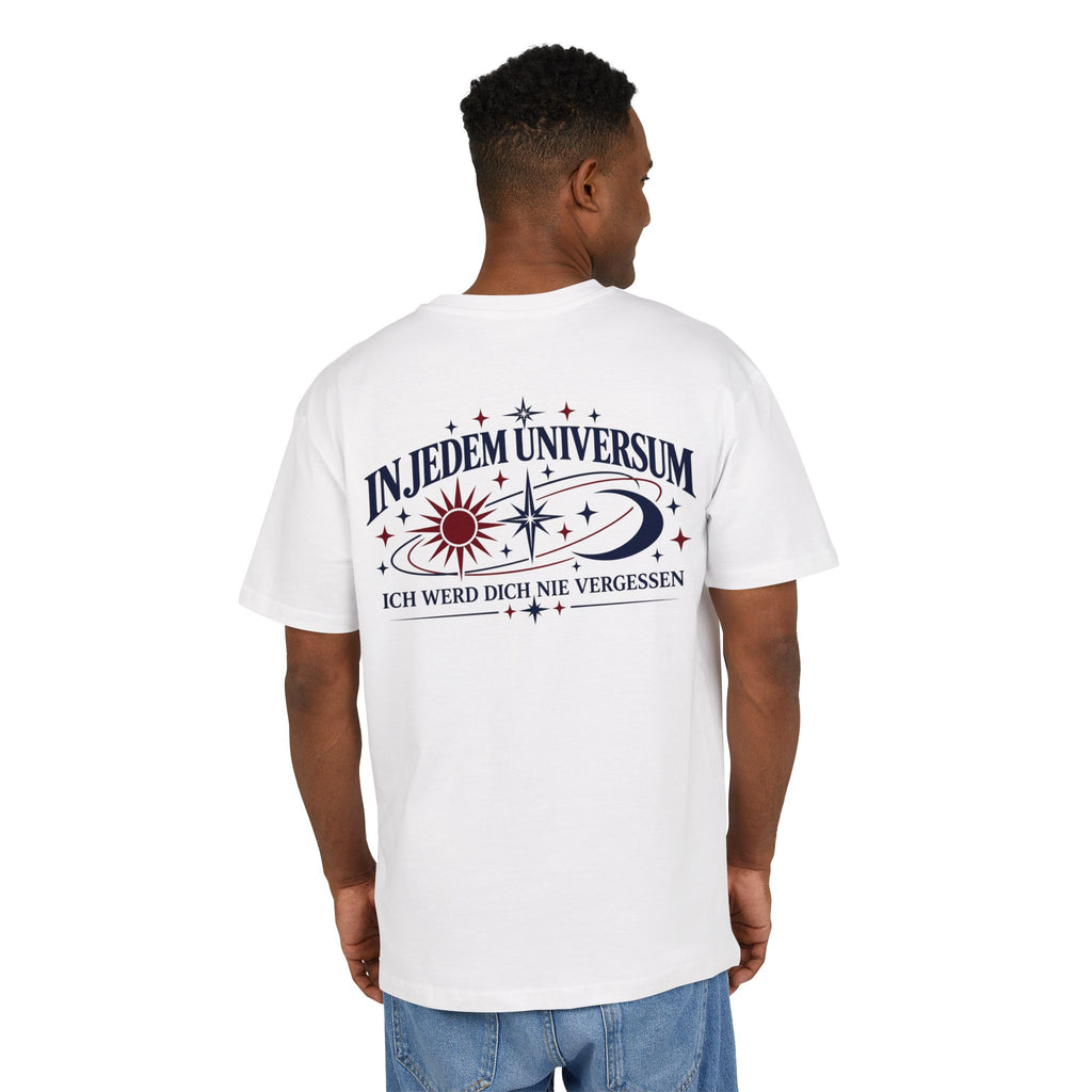 Astrology Graphic Tee — “In Jedem Universum / Ich werd dich nie vergessen” Oversized T‑Shirt