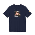 White Photo Portrait Tee — Square Close-Up Graphic T-Shirt