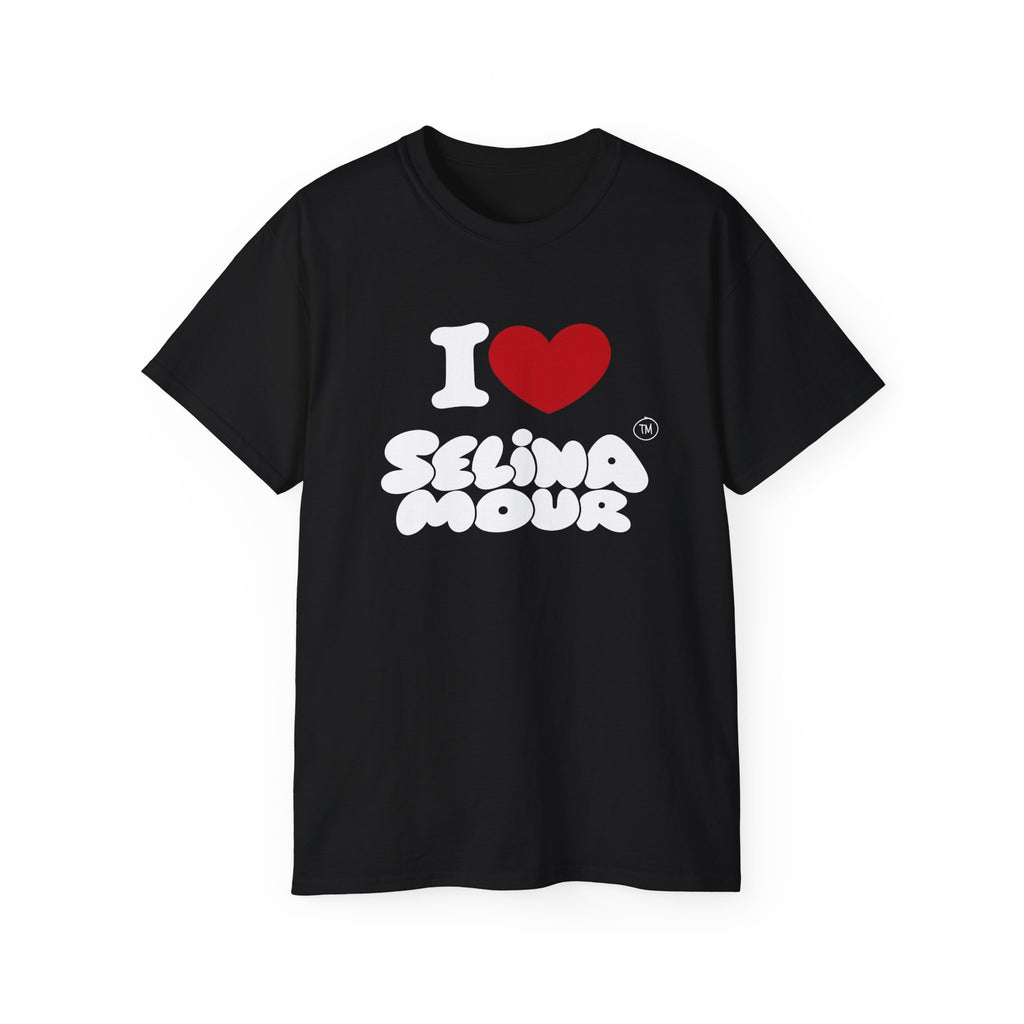 i love selina mour tee black
