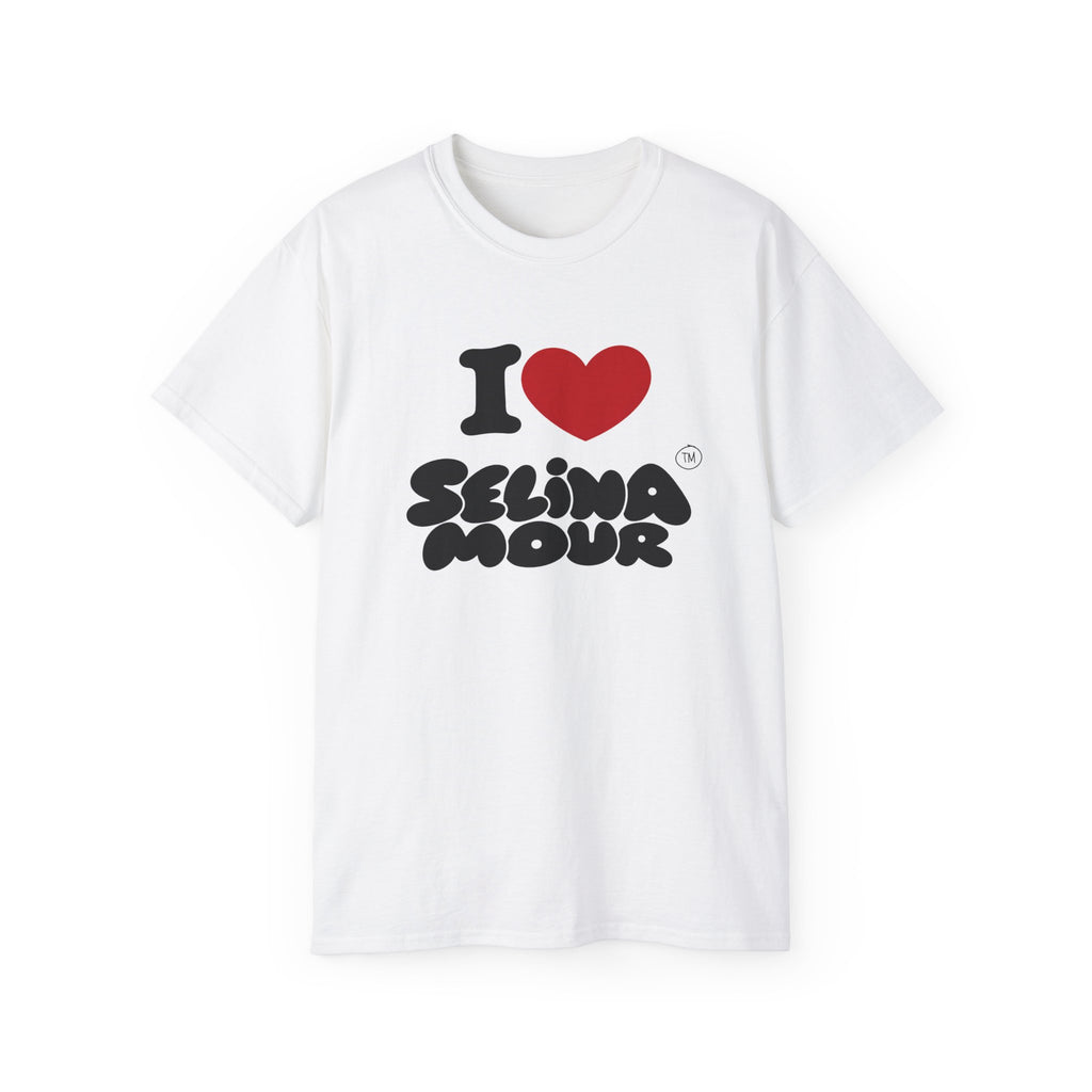 i love selina mour tee white